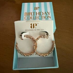 Bomb Party Rose Gold Unicorn Hoops